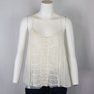 AMERICAN EAGLE Semi Sheer Lace Tank